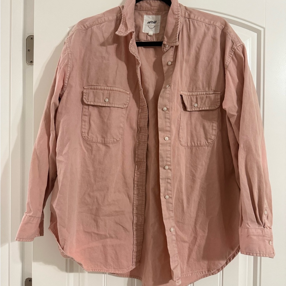 Aerie Soft Peach Denim Top